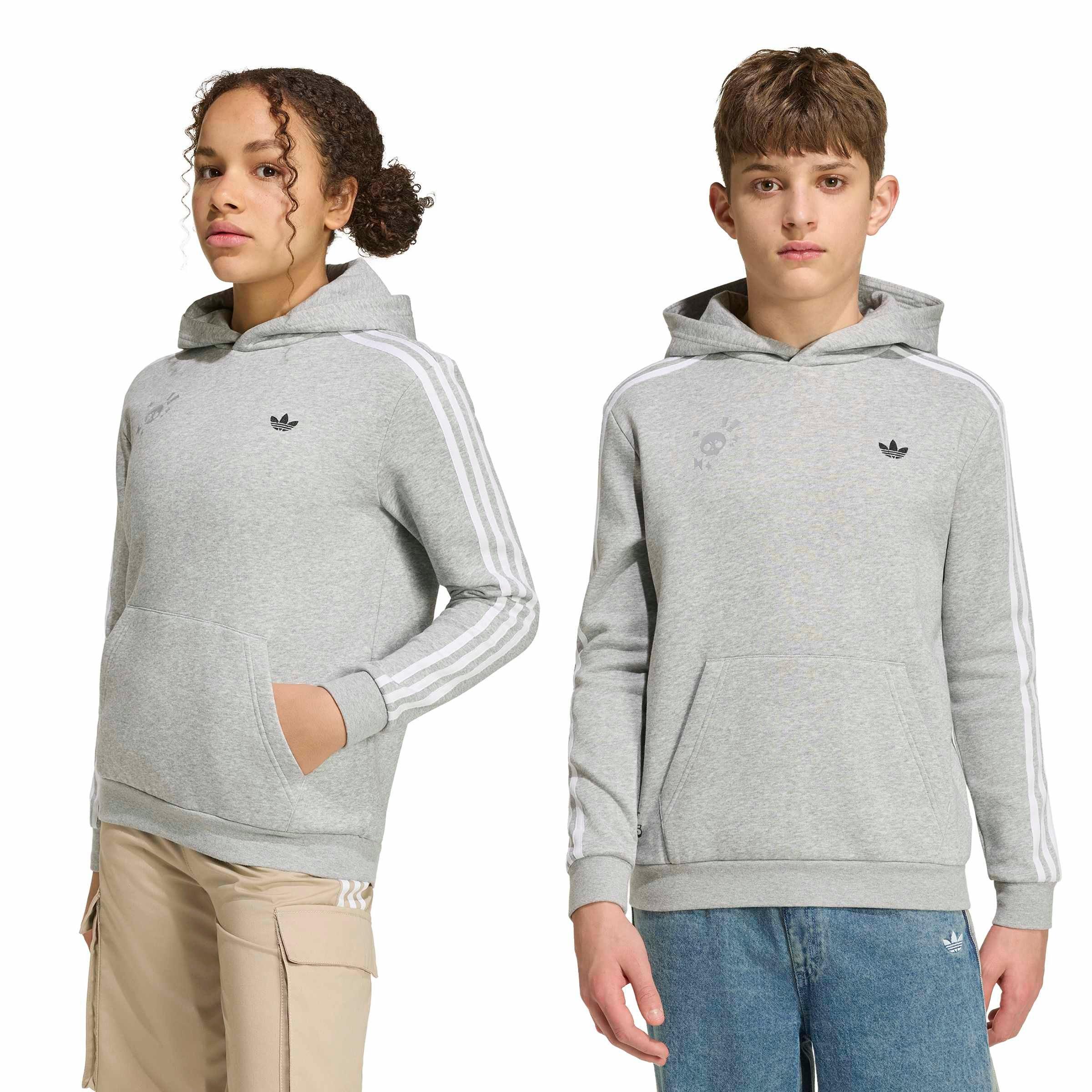 adidas Originals Big Kids' Graphic Loose Hoodie - Grey - GREY